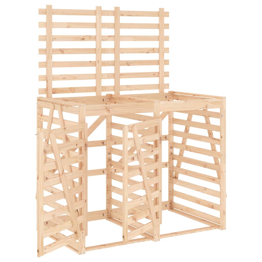 VidaXL Conteneur de rangement double en bois de pin massif