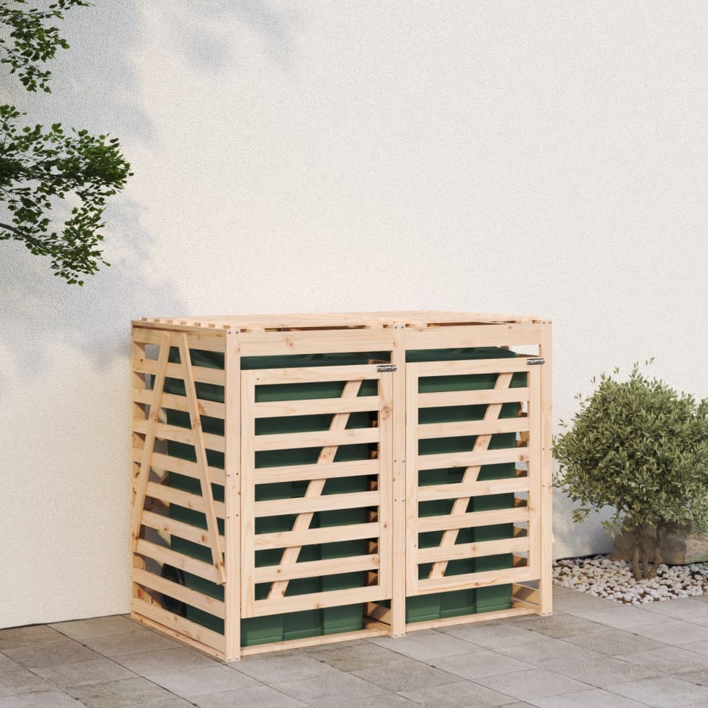 VidaXL Conteneur de rangement double en bois de pin massif
