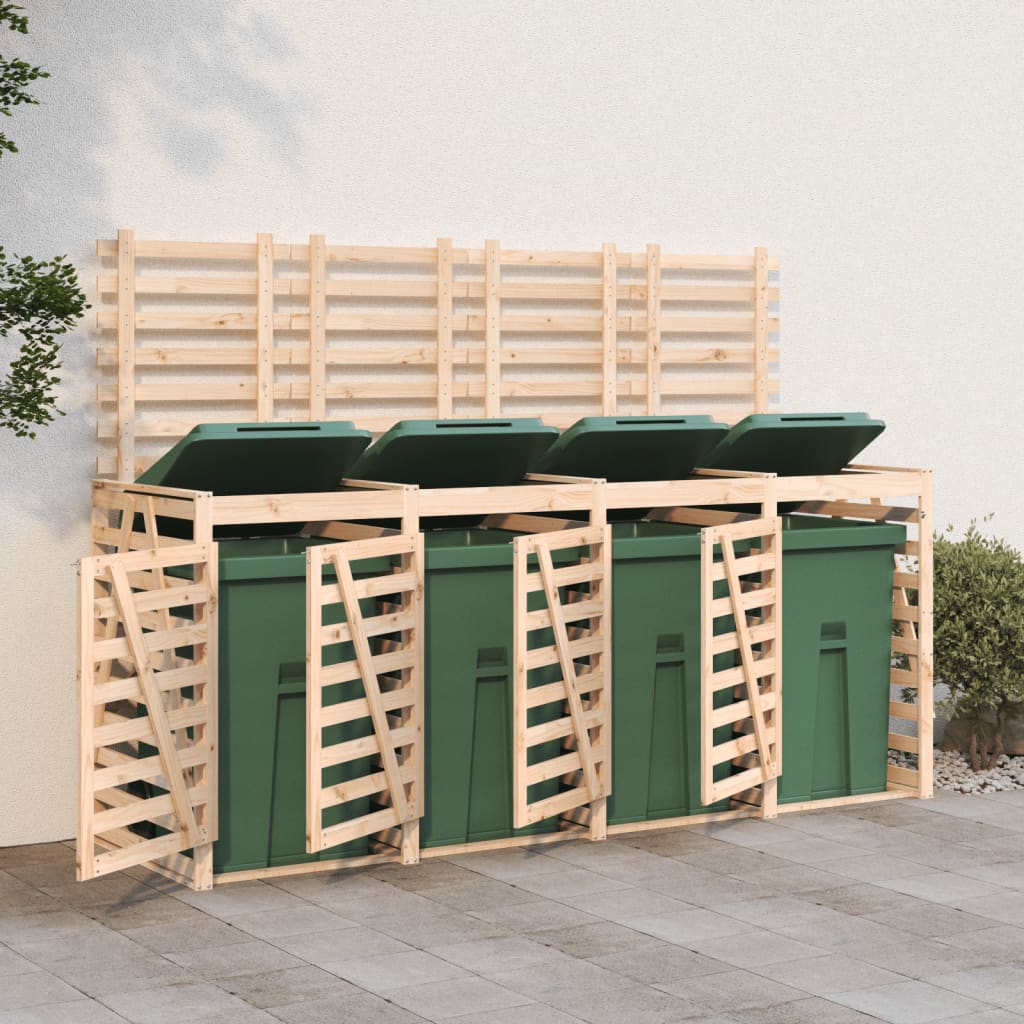 VidaXL Conteneur de rangement quadruple en bois de pin massif