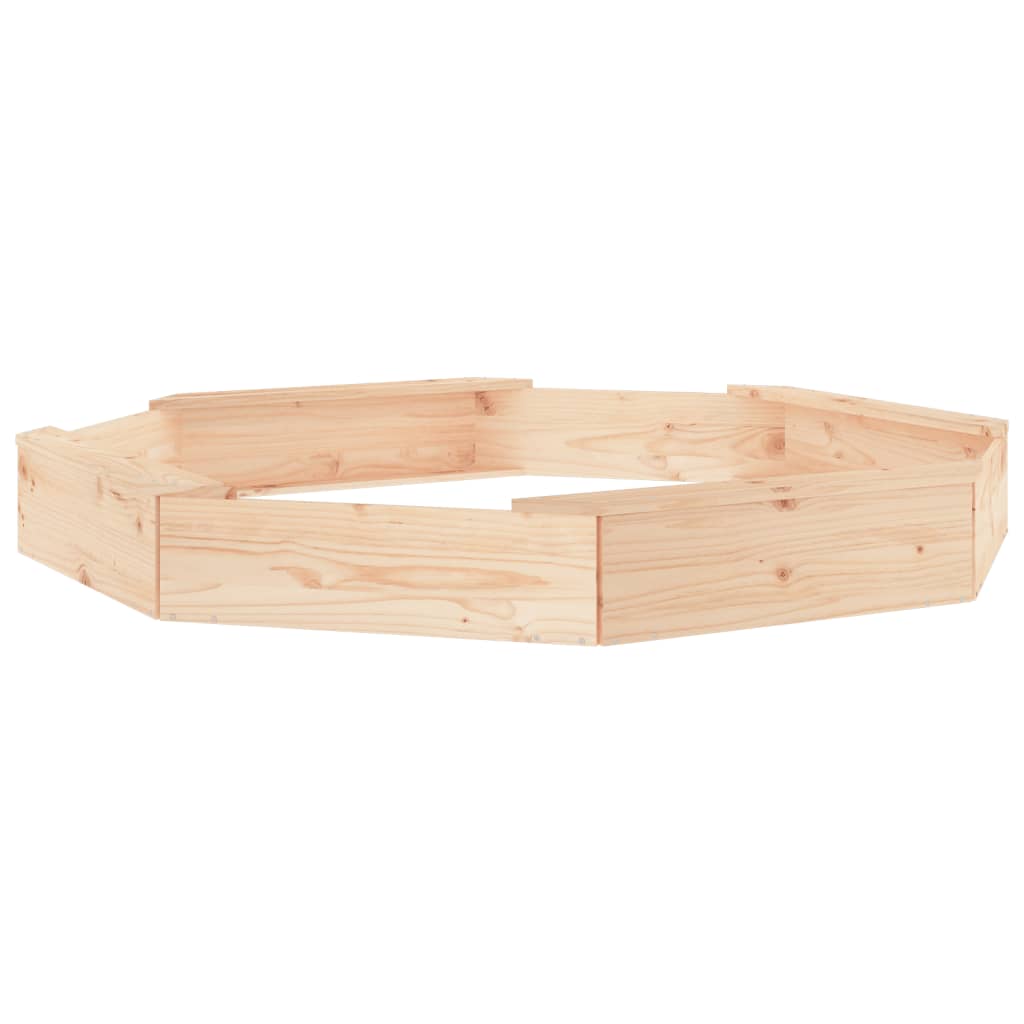 Bac à sable VidaXL avec bancs octogonaux en bois de pin massif