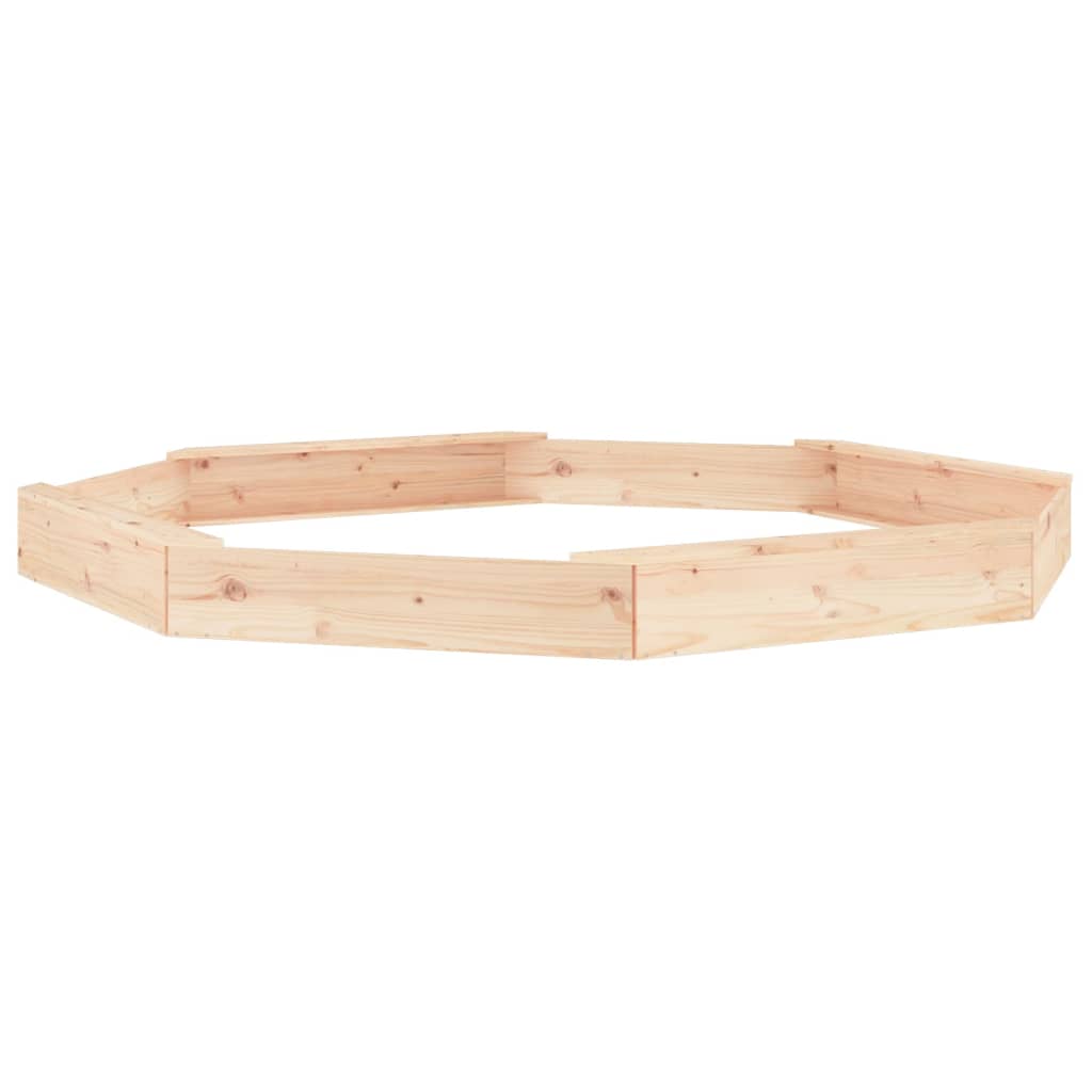 Bac à sable VidaXL avec bancs octogonaux en bois de pin massif