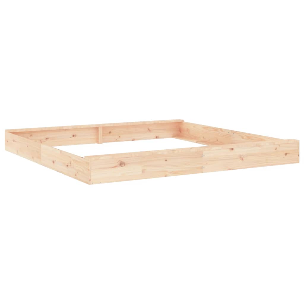 Bac à sable VidaXL avec bancs carrés en bois de pin massif