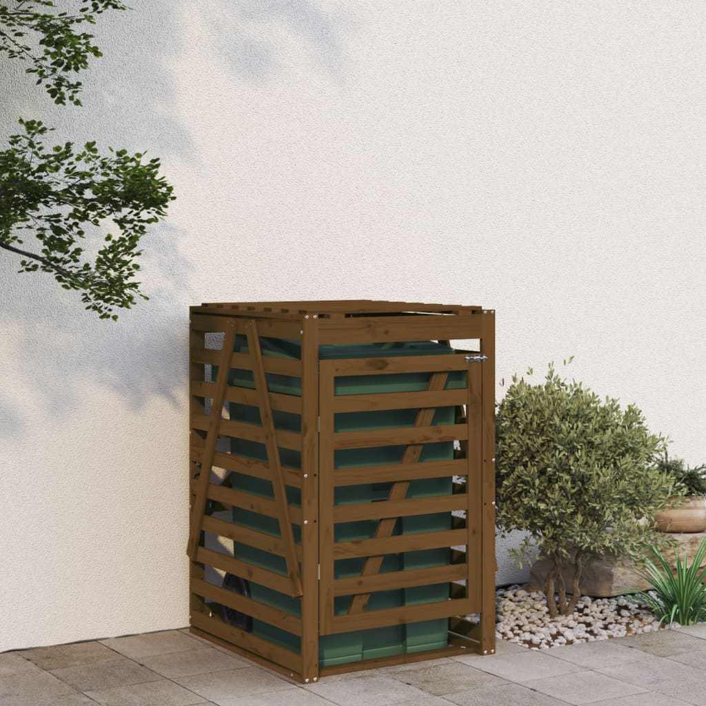 Vidaxx conteneur de rangement 84x90x128,5 cm bois de pin massif marron miel