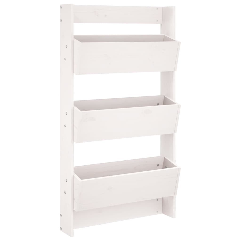 Vidaxx jardinière murale 3 couches 60x18,5x110 cm bois de pin blanc