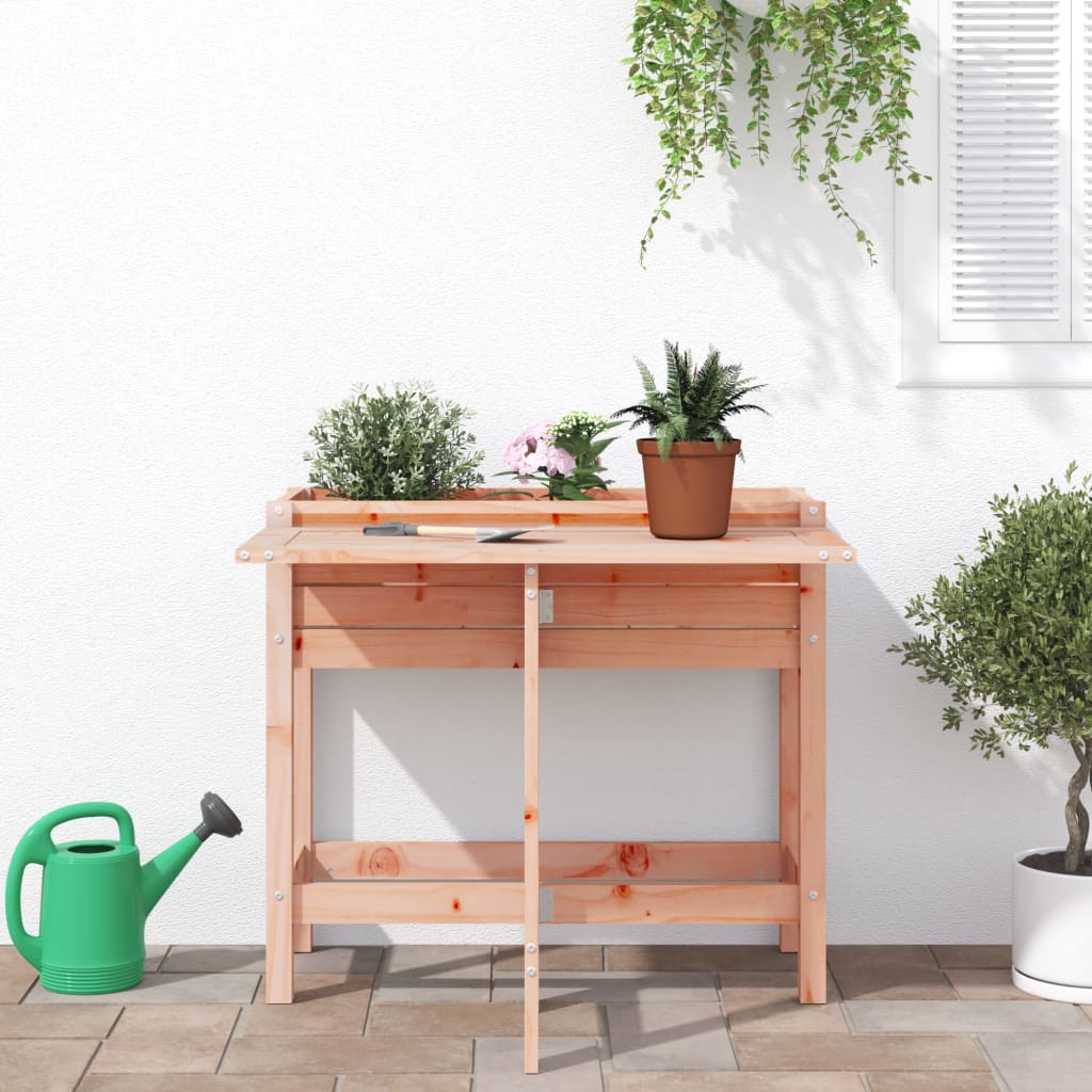 Jardinière Vidaxxl avec plateau pliant en bois de Douglas massif