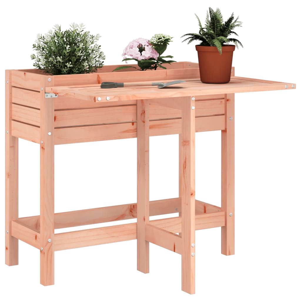 Jardinière Vidaxxl avec plateau pliant en bois de Douglas massif