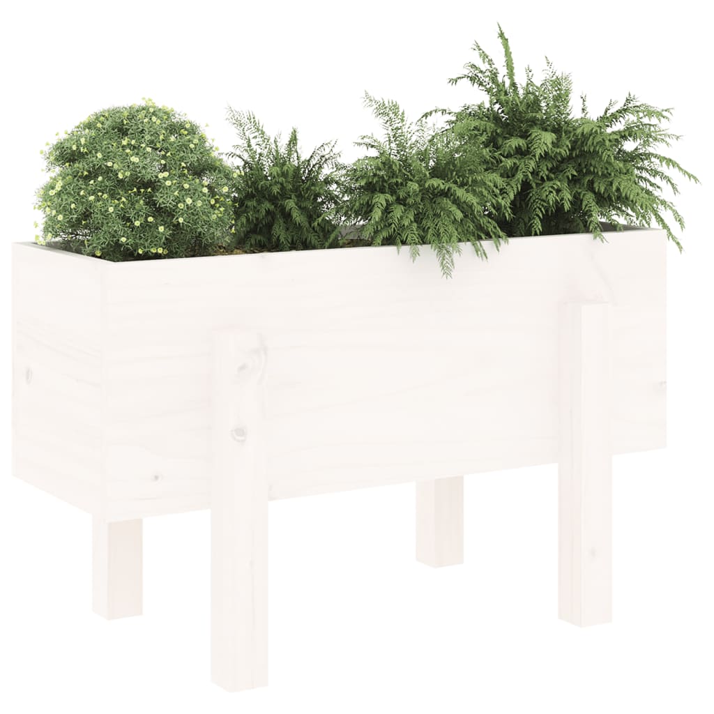 Vidaxx jardinière 62x30x38 cm bois de pin massif blanc
