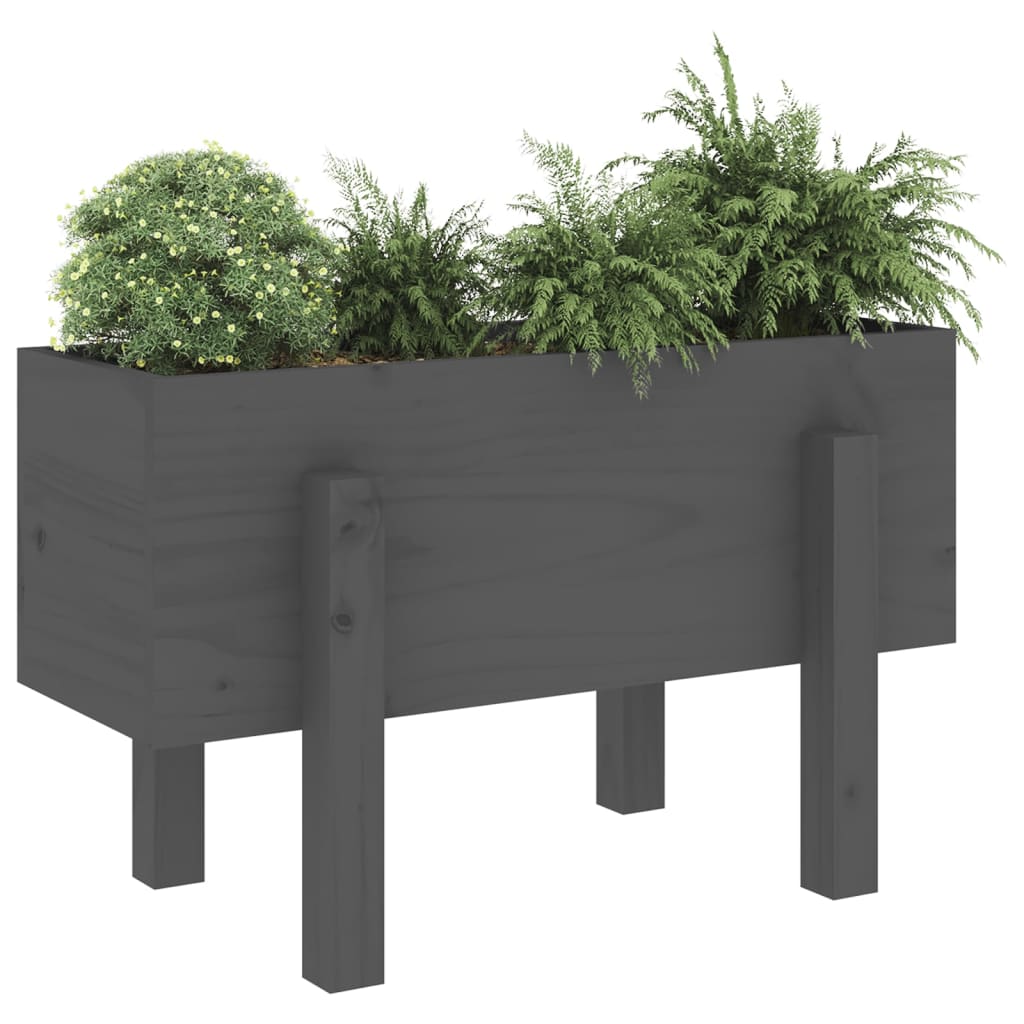 Vidaxx jardinière 62x30x38 cm bois de pin massif gris
