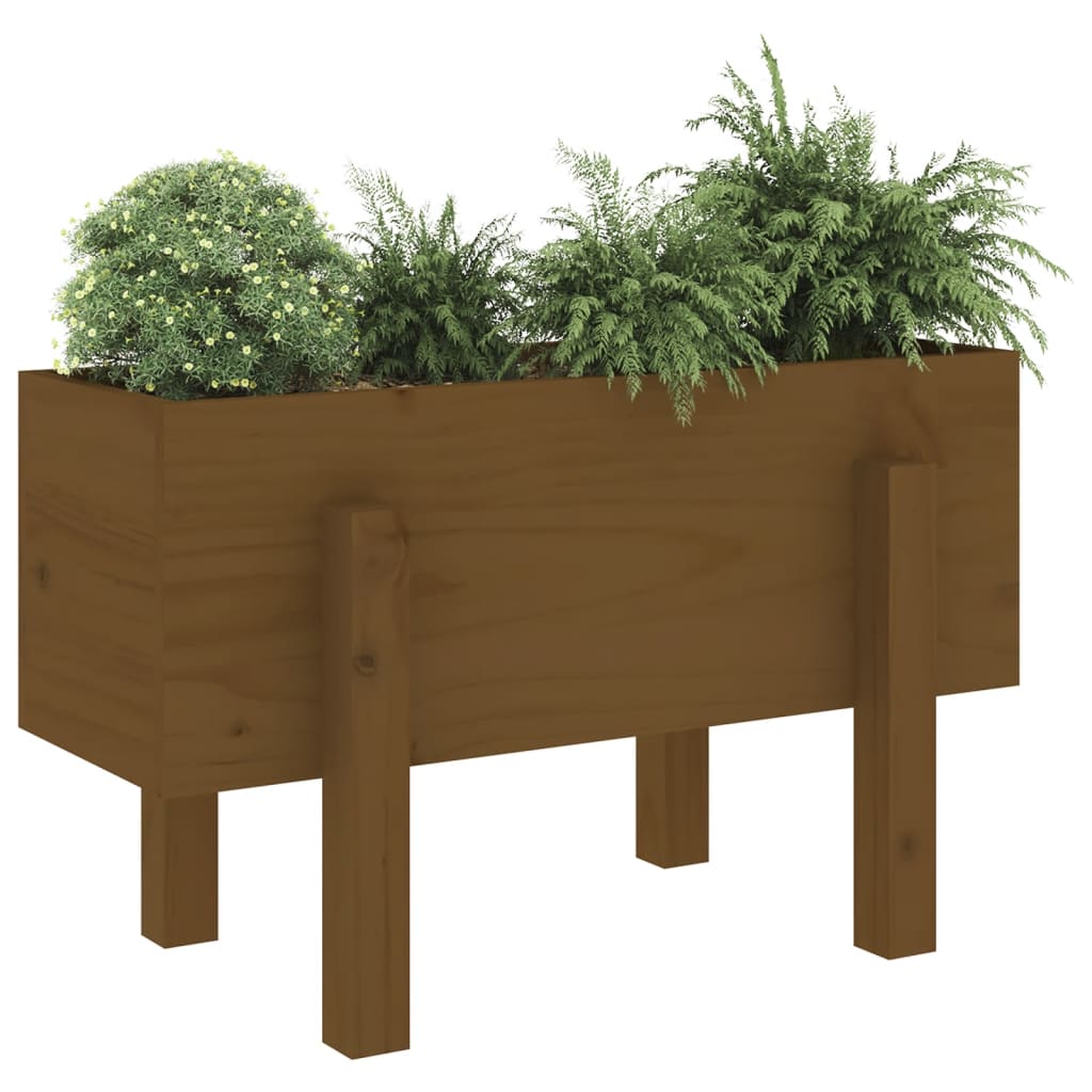 Vidaxx jardinière 62x30x38 cm bois de pin massif marron miel