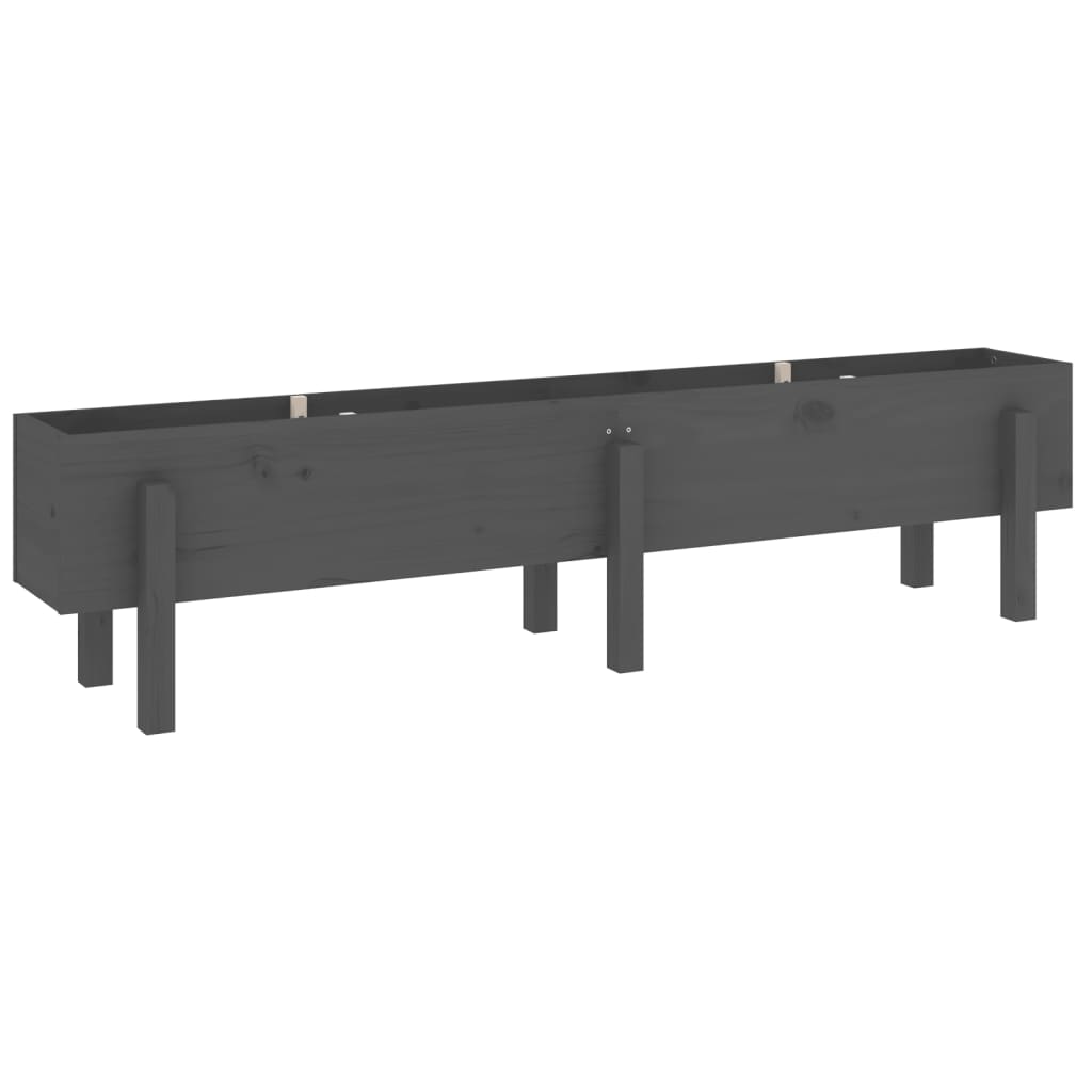 Vidaxx jardinière surélevée 160x30x38 cm bois de pin massif gris
