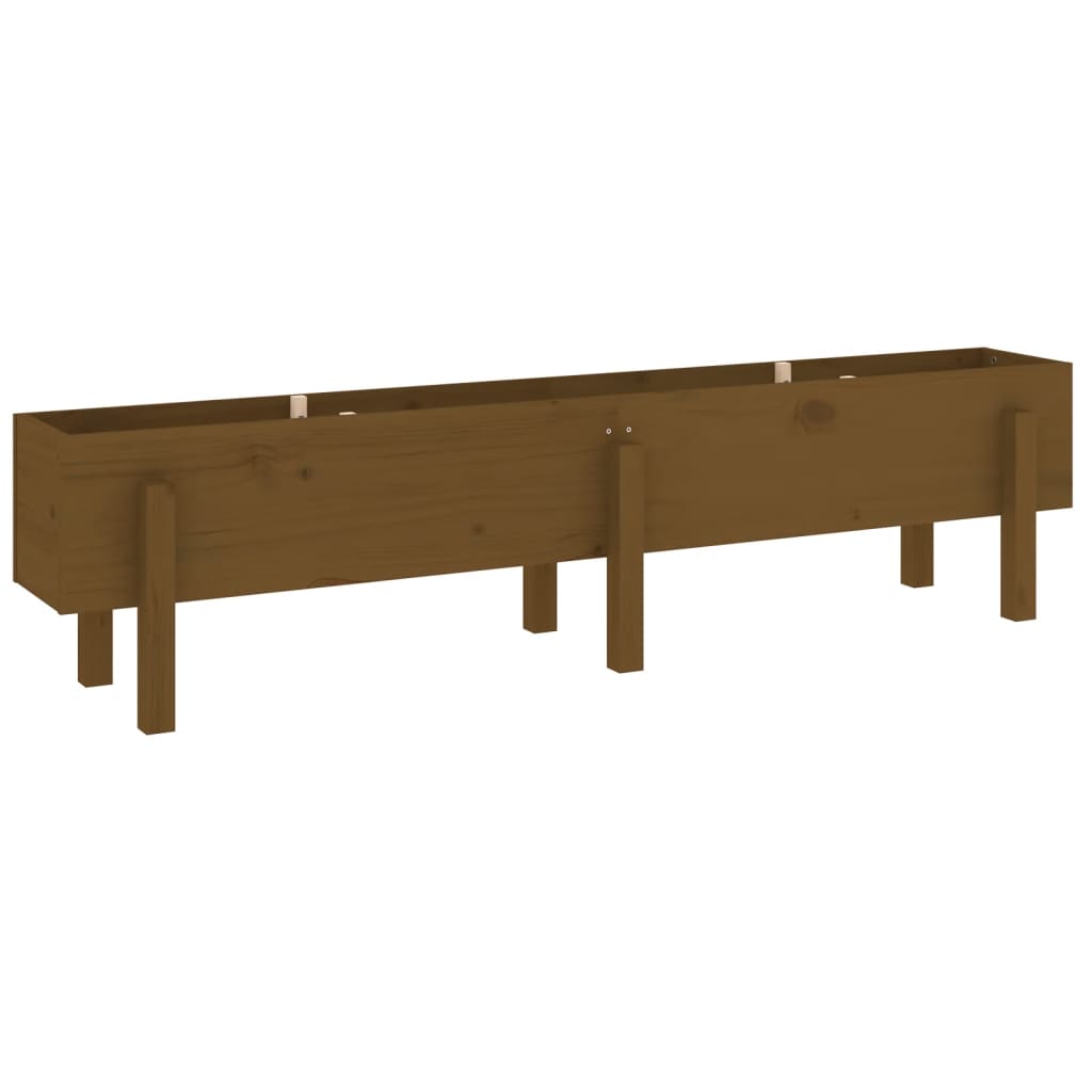 Vidaxx jardinière surélevée 160x30x38 cm bois de pin massif marron miel