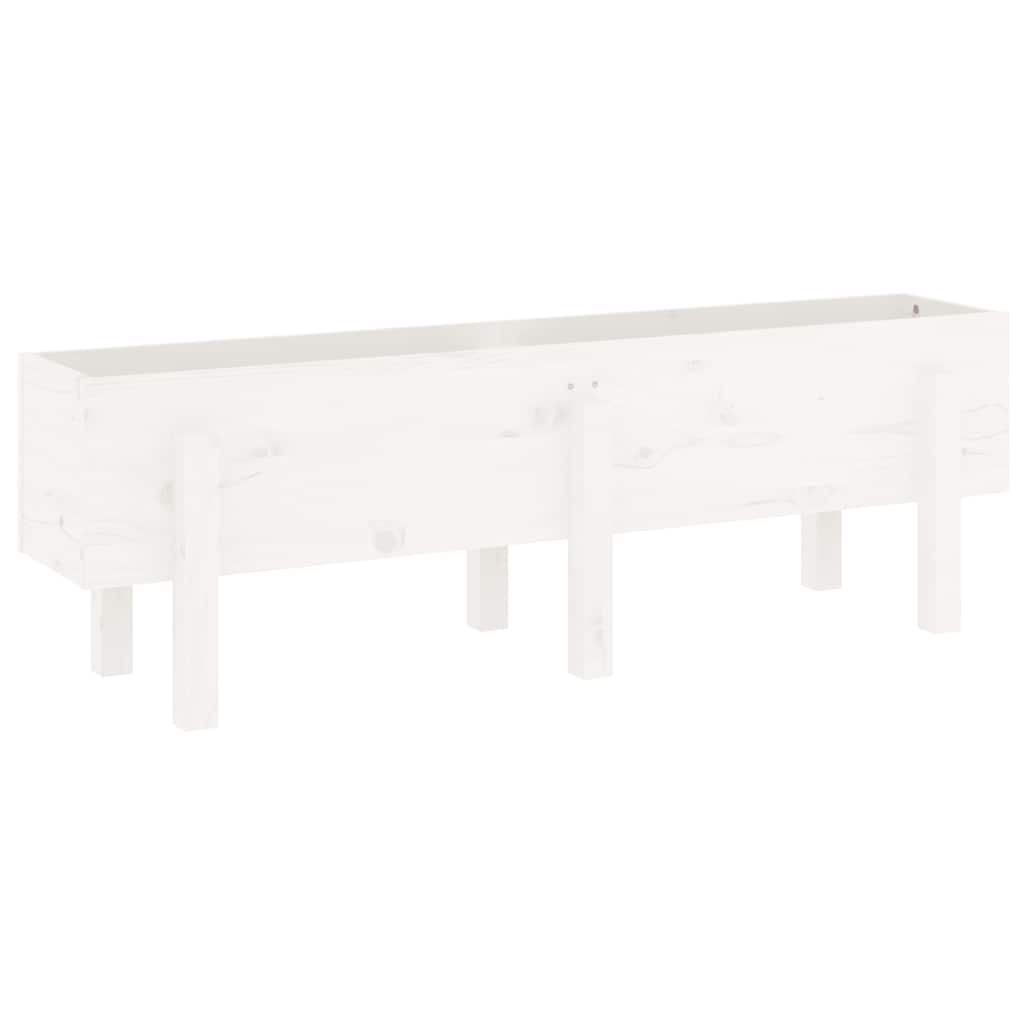 Vidaxx jardinière surélevée 121x30x38 cm bois de pin massif blanc
