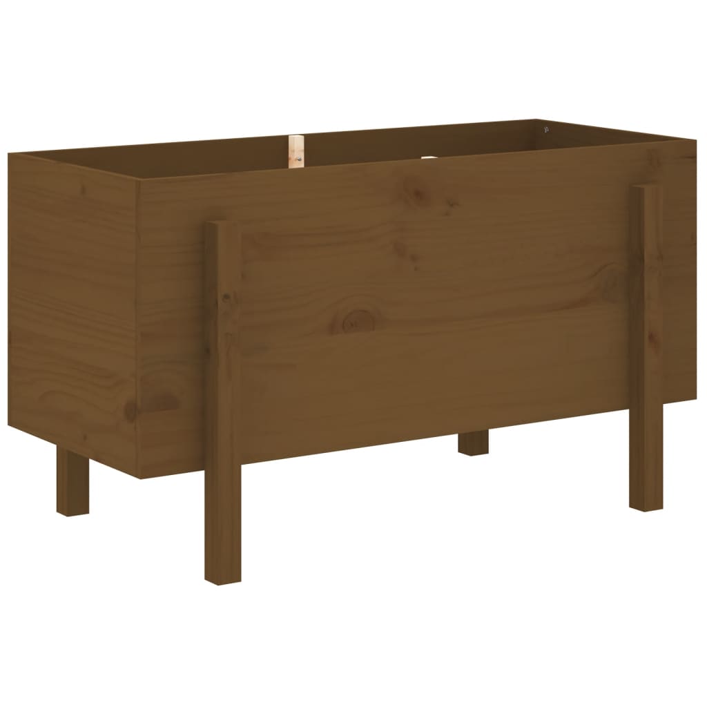 Vidaxx jardinière surélevée 101x50x57 cm bois de pin massif marron miel