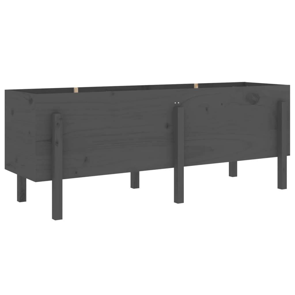 Vidaxx jardinière surélevée 160x50x57 cm bois de pin massif gris
