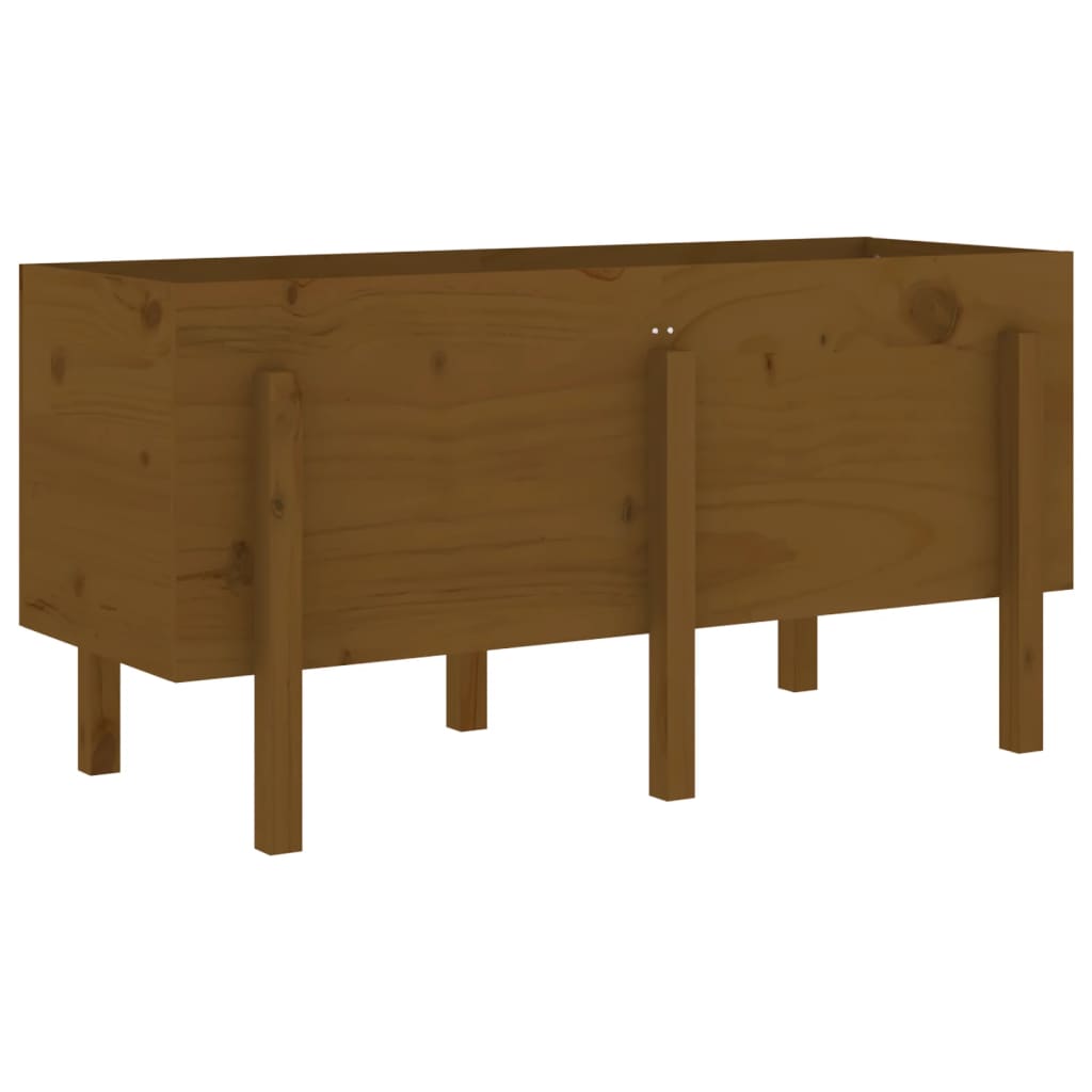 VidaXL jardinière surélevée 121x50x57 cm bois de pin massif marron miel