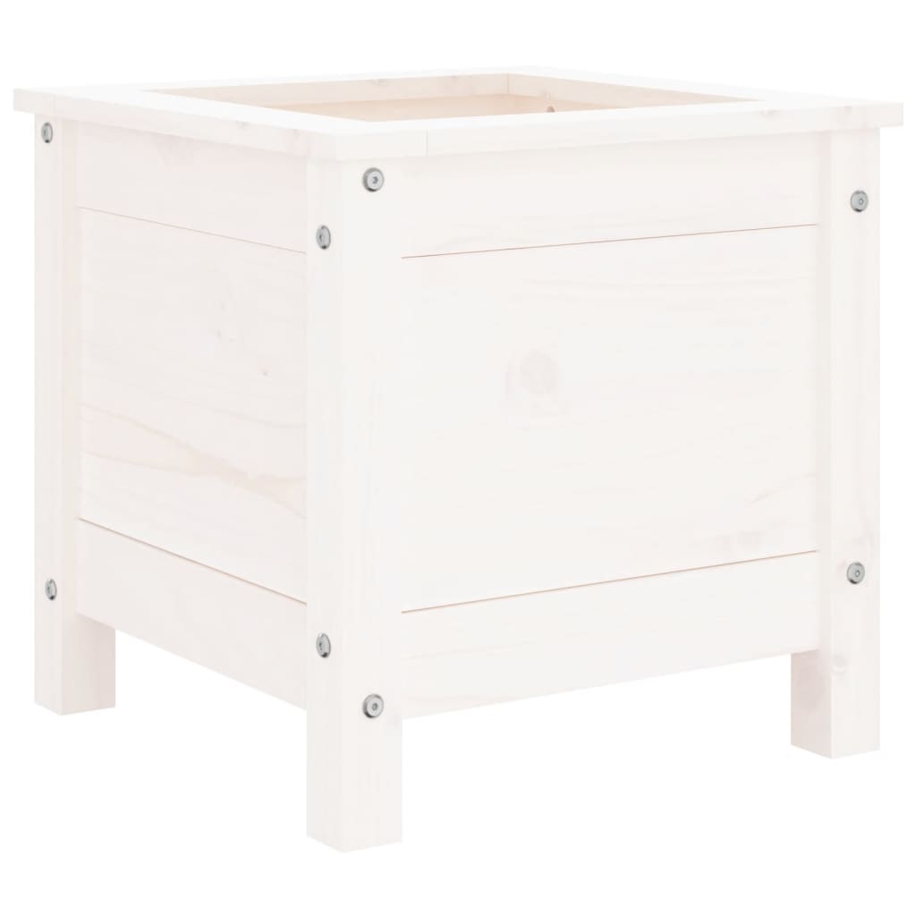 Vidaxx jardinière 40x40x39 cm bois de pin massif blanc