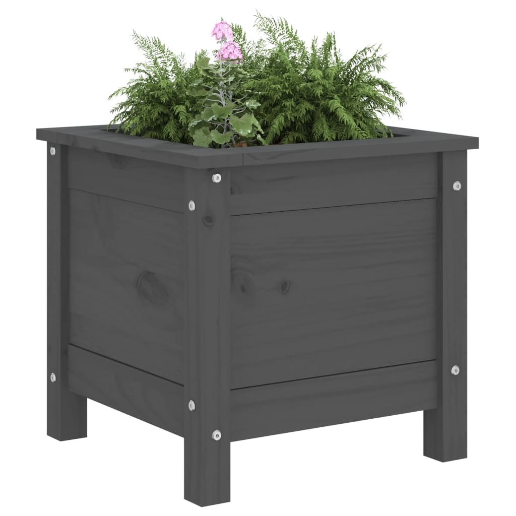 Vidaxx jardinière 40x40x39 cm bois de pin massif gris