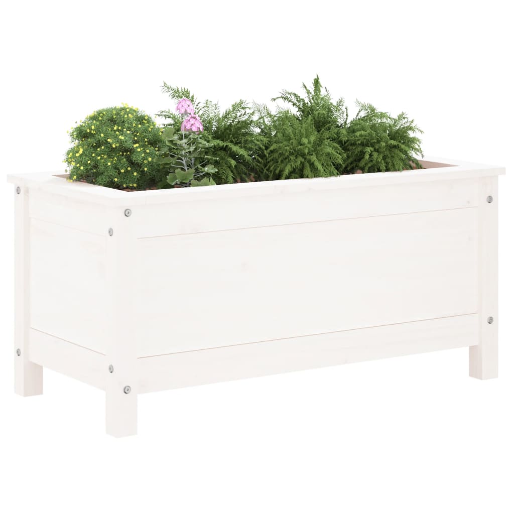 Vidaxx jardinière 82,5x40x39 cm bois de pin massif blanc