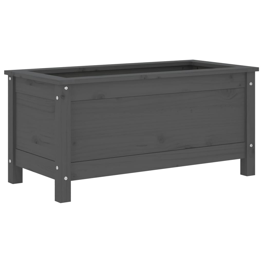 Vidaxx jardinière 82,5x40x39 cm bois de pin massif gris