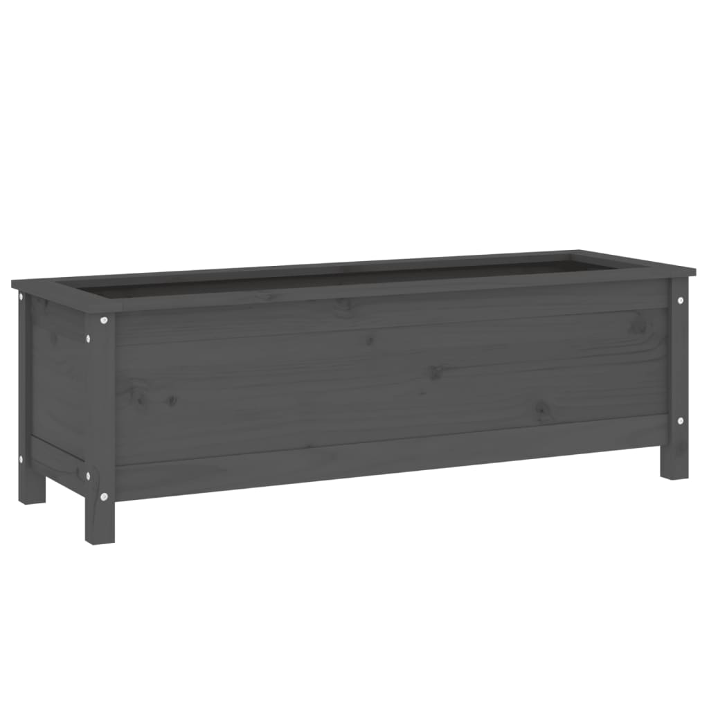 Vidaxx jardinière surélevée 119,5x40x39 cm bois de pin massif gris
