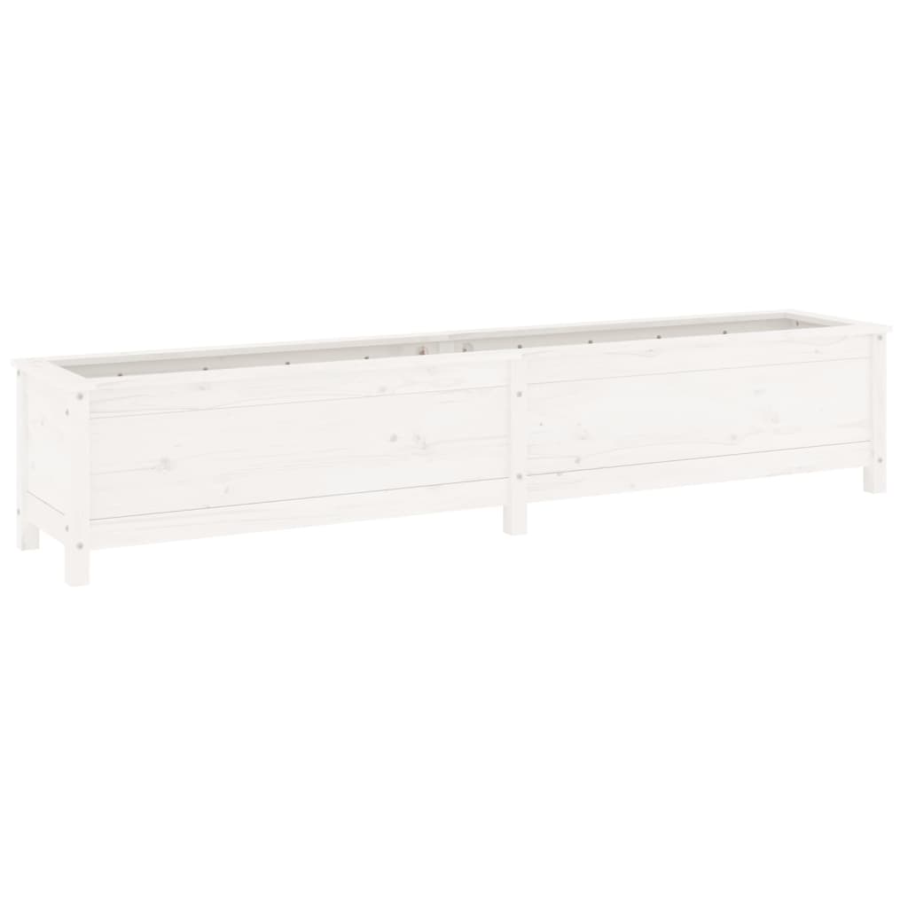 Vidaxx jardinière surélevée 199,5x40x39 cm bois de pin massif blanc
