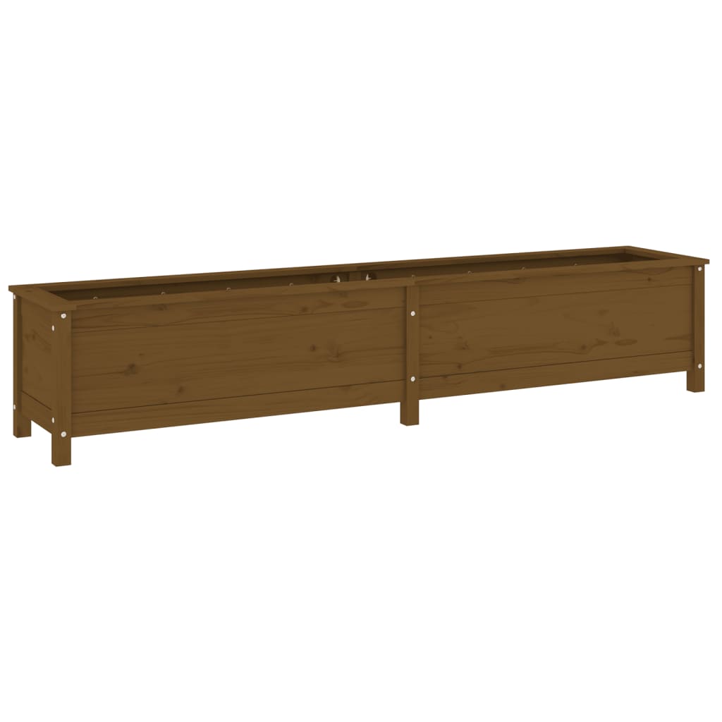 Vidaxx jardinière surélevée 199,5x40x39 cm pin massif marron miel