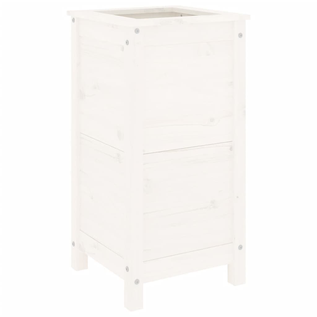 Vidaxx jardinière 40x40x78 cm bois de pin massif blanc