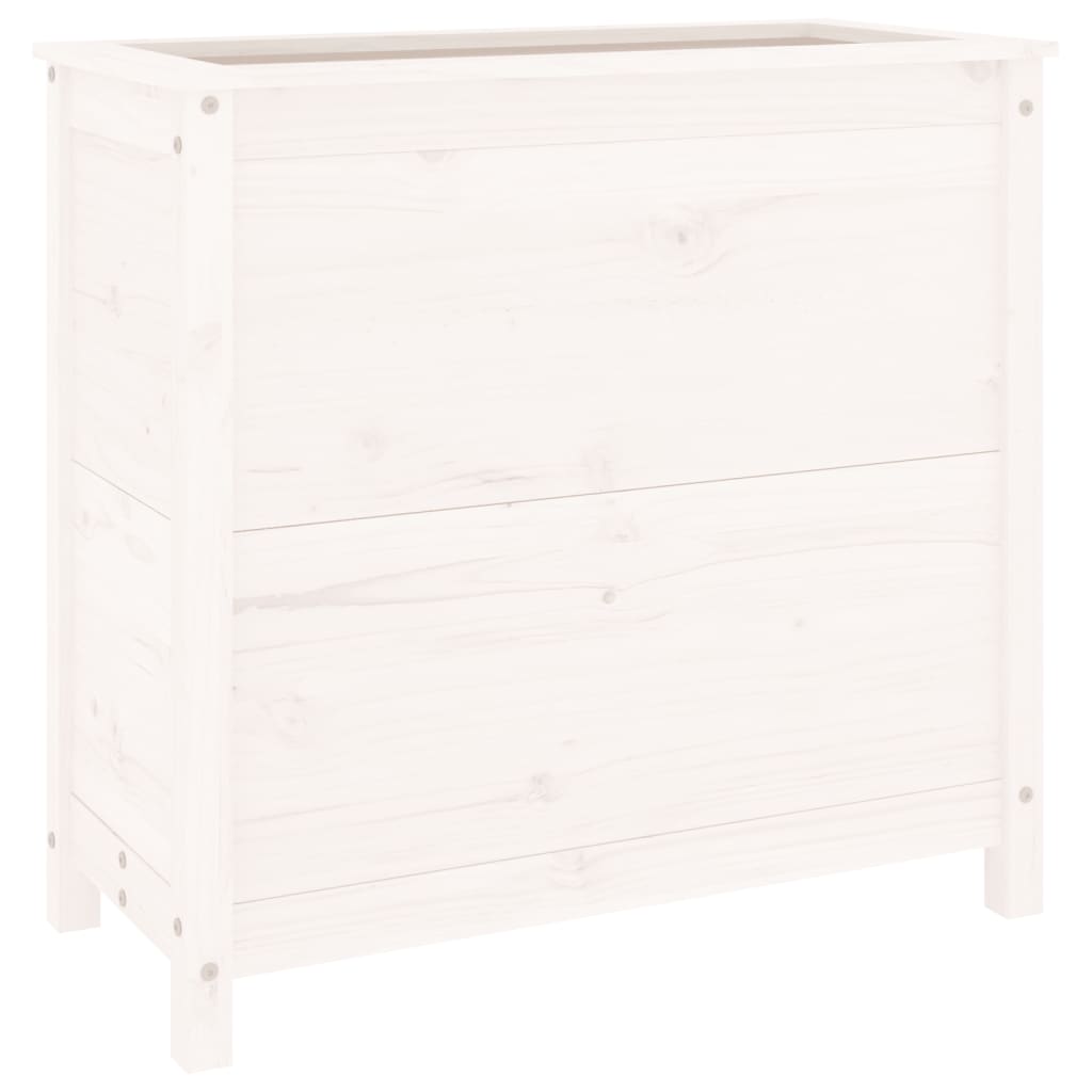 Vidaxx jardinière 82,5x40x78 cm bois de pin massif blanc