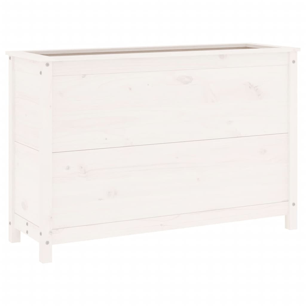 Vidaxx jardinière surélevée 119,5x40x78 cm bois de pin massif blanc