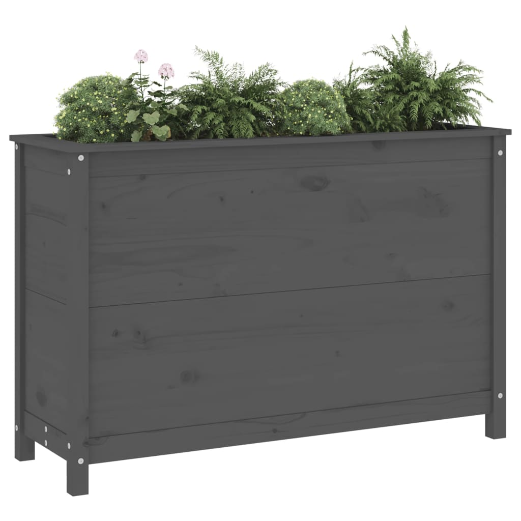 Vidaxx jardinière surélevée 119,5x40x78 cm bois de pin massif gris