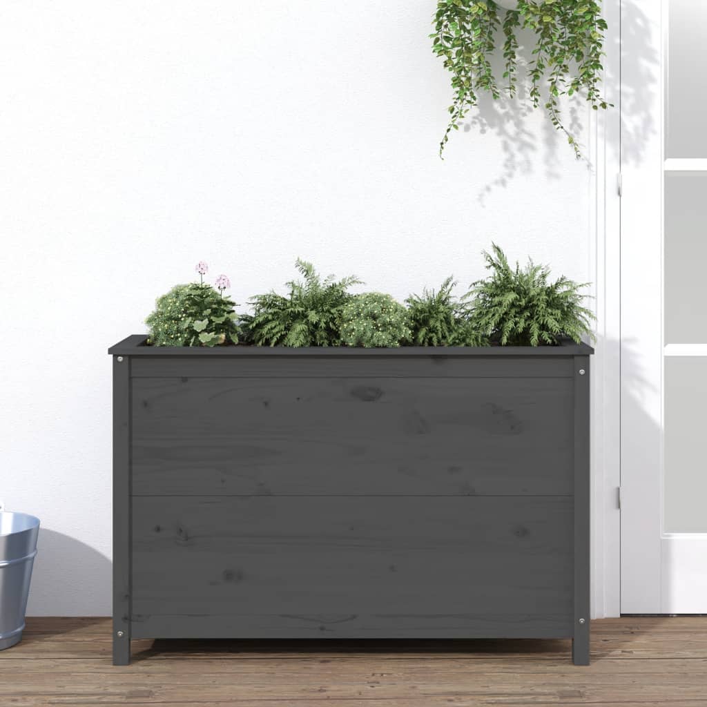 Vidaxx jardinière surélevée 119,5x40x78 cm bois de pin massif gris