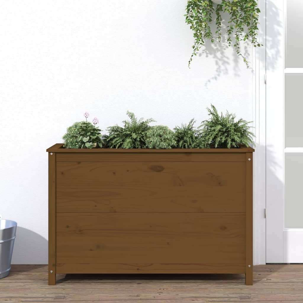Vidaxx jardinière surélevée 119,5x40x78 cm pin massif marron miel