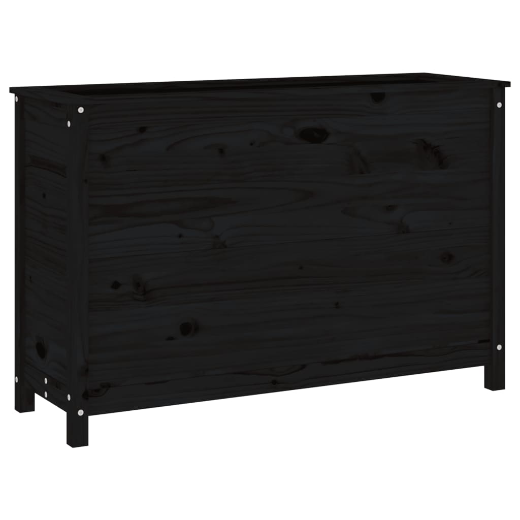 Vidaxx jardinière surélevée 119,5x40x78 cm bois de pin massif noir