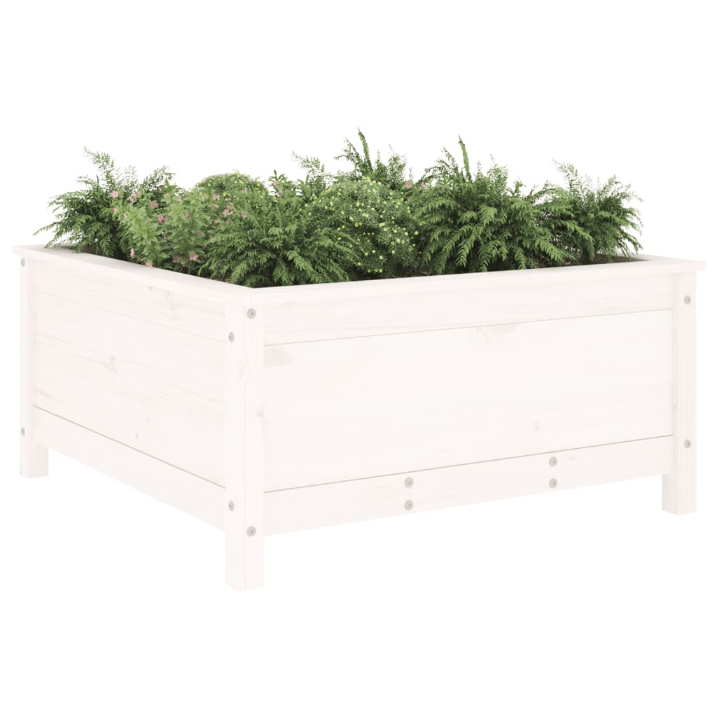 Vidaxx jardinière 82,5x82,5x39 cm bois de pin massif blanc