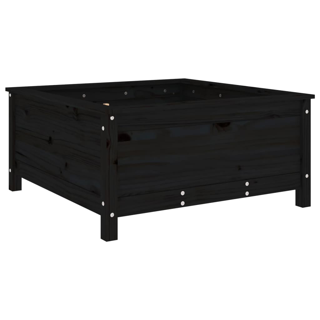 Vidaxx jardinière 82,5x82,5x39 cm bois de pin massif noir