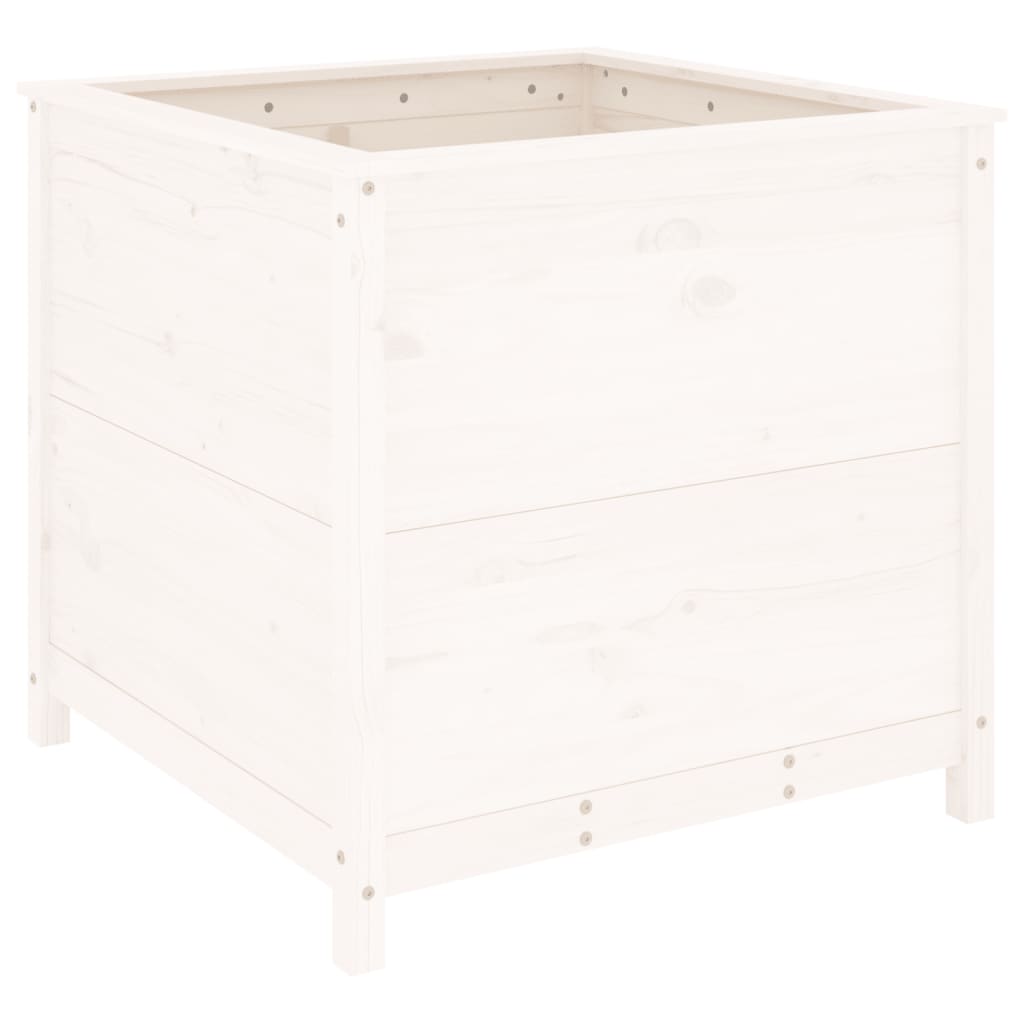Vidaxx jardinière 82,5x82,5x78 cm bois de pin massif blanc
