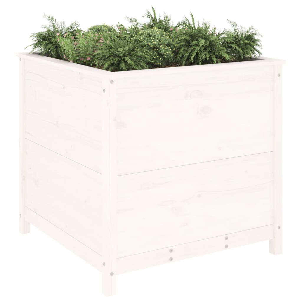 Vidaxx jardinière 82,5x82,5x78 cm bois de pin massif blanc