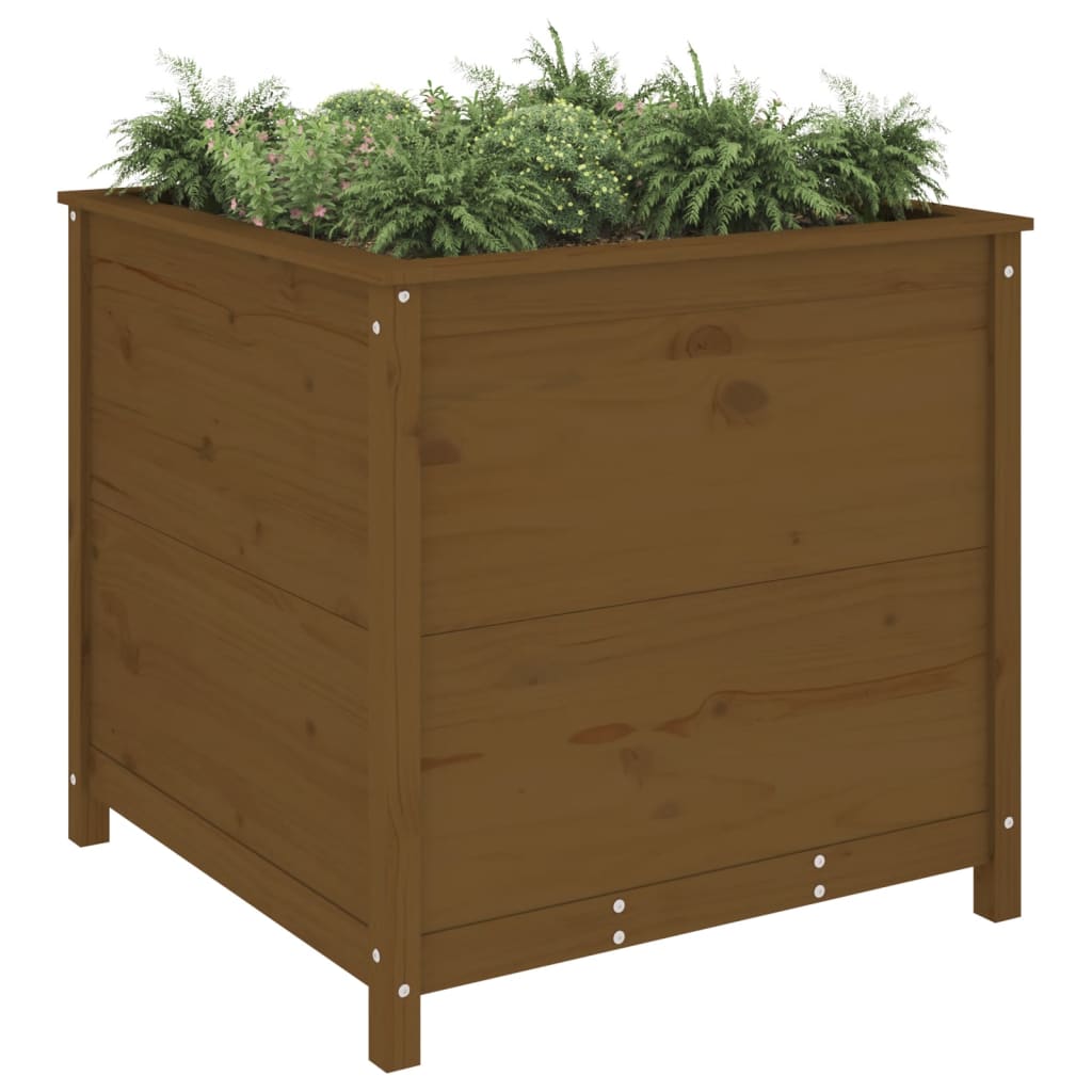 Vidaxx jardinière 82,5x82,5x78 cm bois de pin massif marron miel