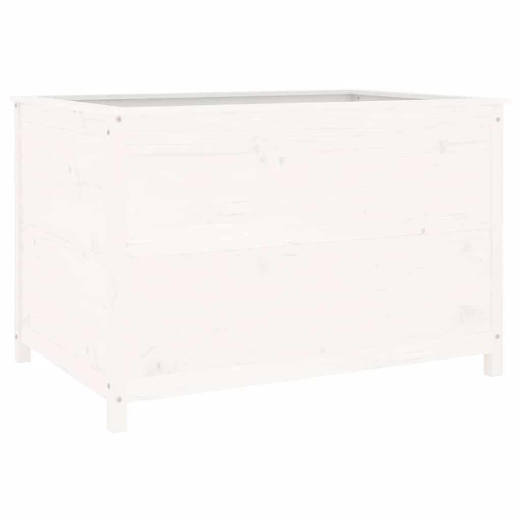 Vidaxx jardinière surélevée 119,5x82,5x78 cm bois de pin massif blanc