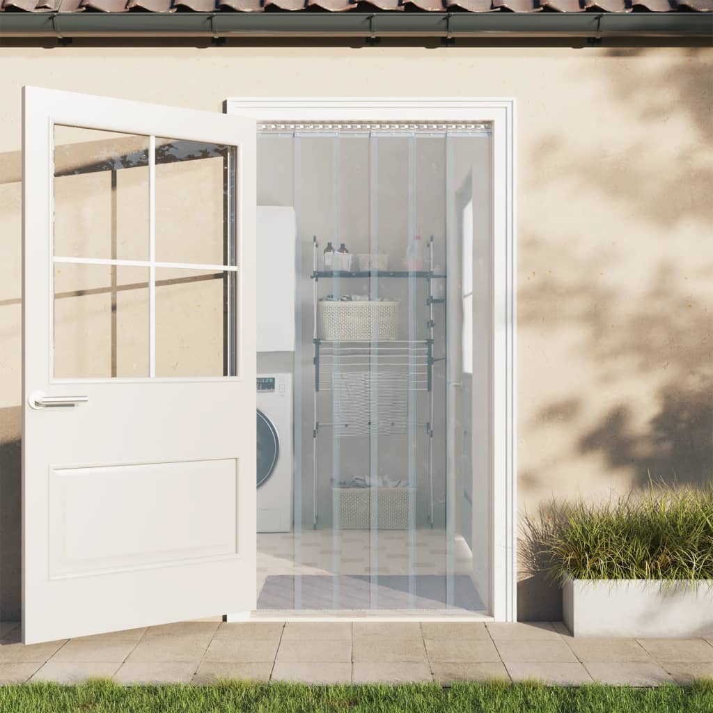 Vidaxx rideau de porte 200x1,6 mm 10 m PVC transparent