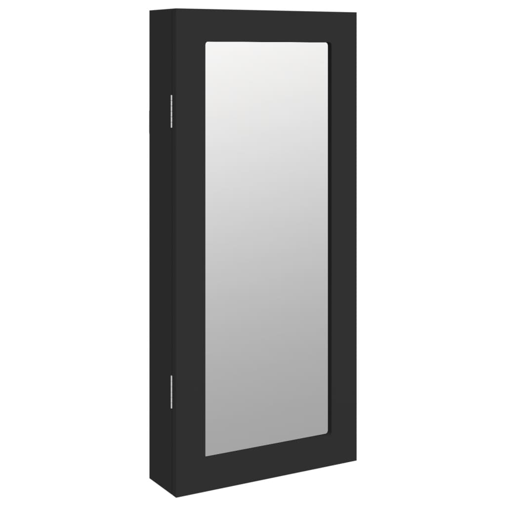 Vidaxx armoire à bijoux avec miroir mural 30x8,5x67 cm noir