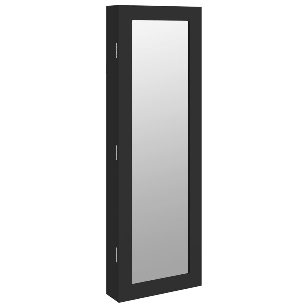 Vidaxx armoire à bijoux avec miroir mural 30x8,5x90 cm noir
