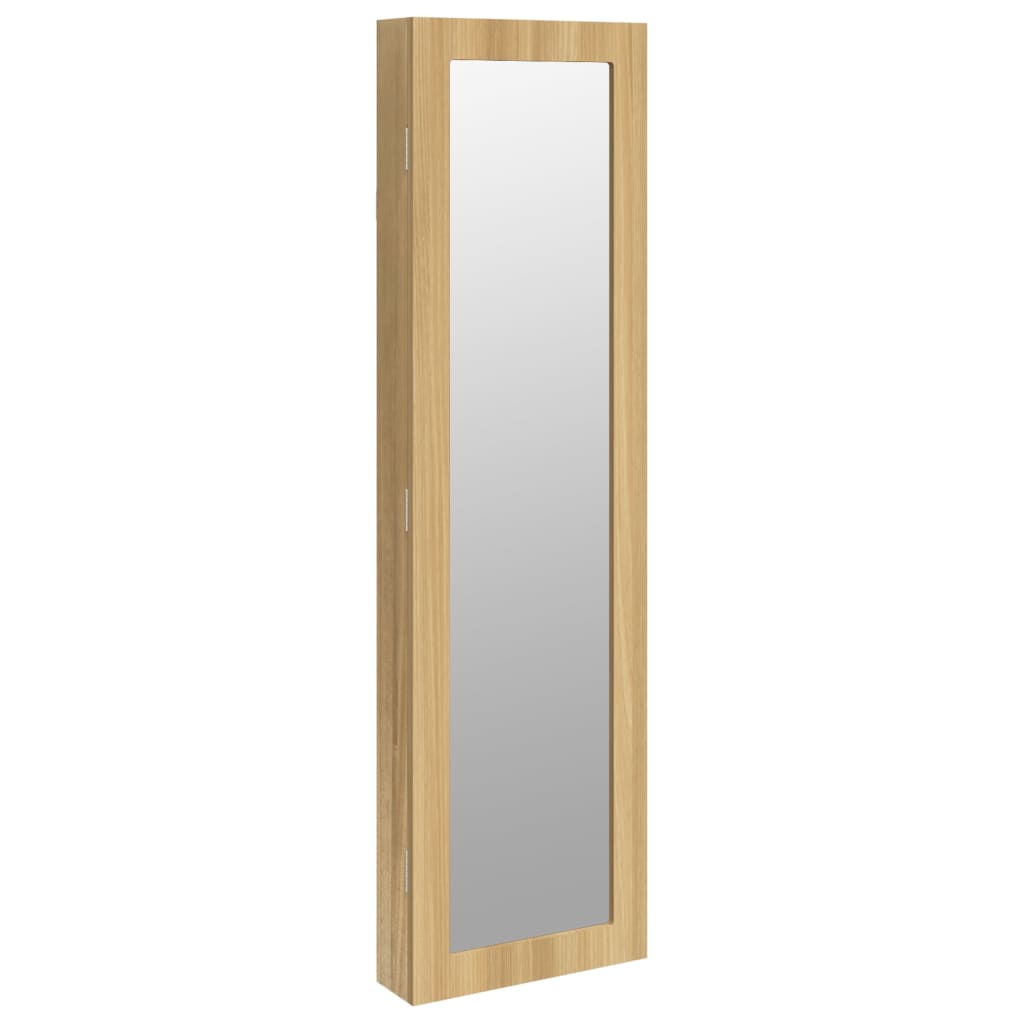 VidaXL Armoire à bijoux avec miroir mural 30x8,5x106 cm