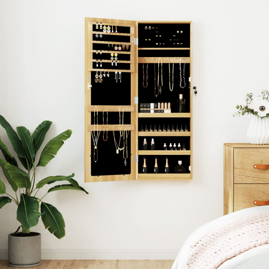 Vidaxx armoire à bijoux avec miroir mural 37,5x10x106 cm