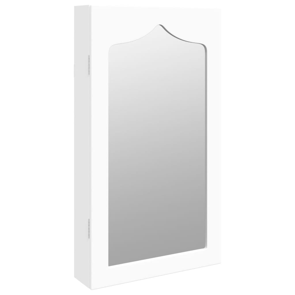 Vidaxx armoire à bijoux avec miroir mural 37,5x10x67 cm blanc