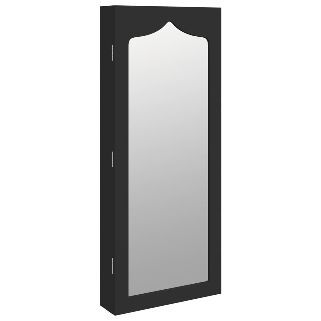 Vidaxx armoire à bijoux avec miroir mural 37,5x10x90 cm noir