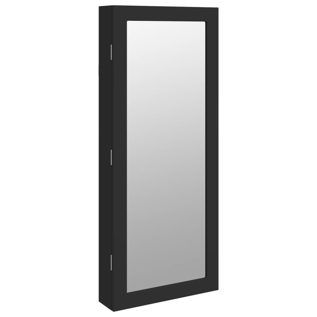 Vidaxx armoire à bijoux avec miroir et LED mural noir