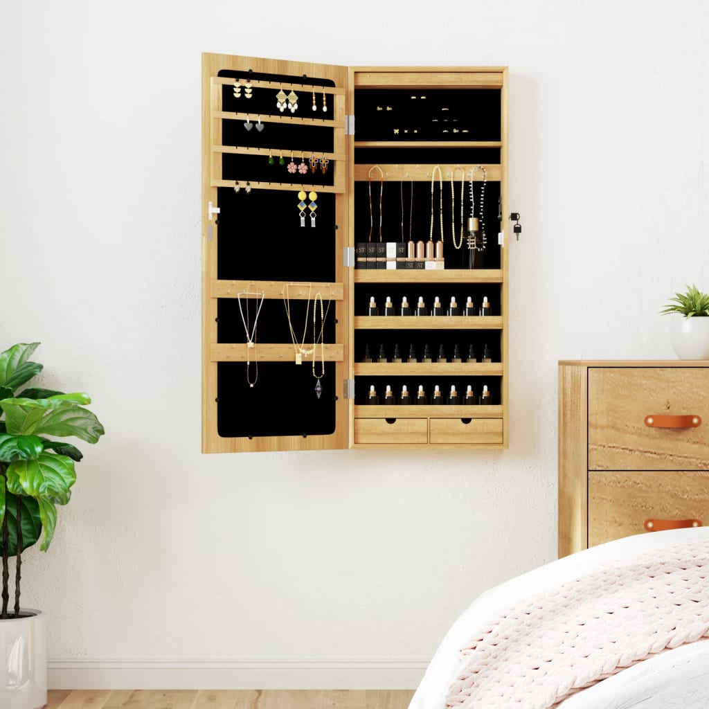 Armoire à bijoux Vidaxx avec miroir et LED murale