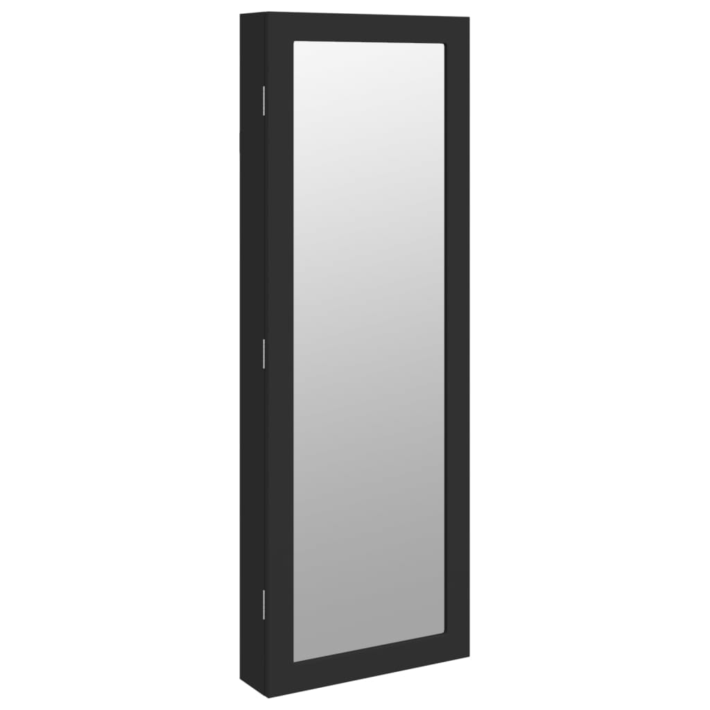 Vidaxx armoire à bijoux avec miroir et LED mural noir