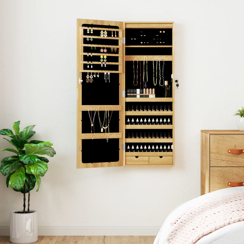 Armoire à bijoux Vidaxx avec miroir et LED murale